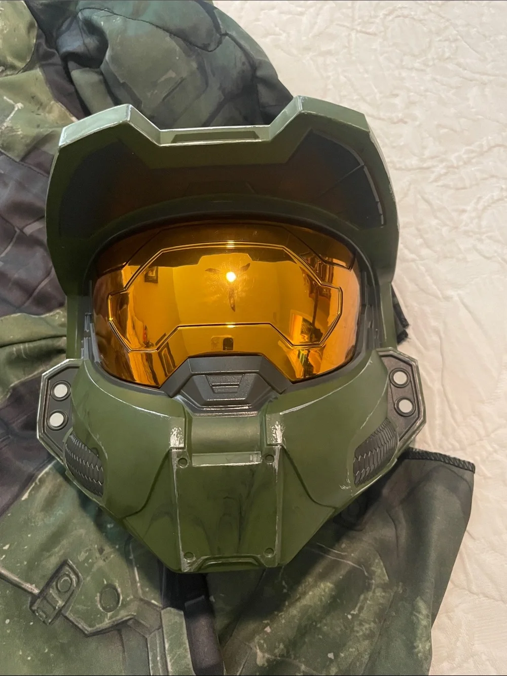 Halo Master Chief Inspired Kids Green Armor Costume with Helmet